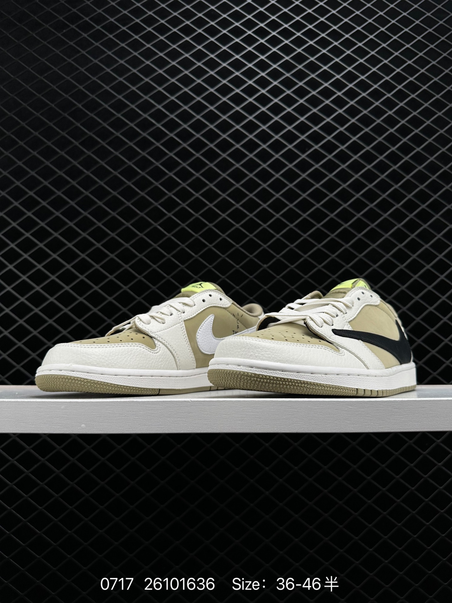 Travis Scott x Nike Air Jordan 1 Low Golf SP”Neutral Oliv“AJ1